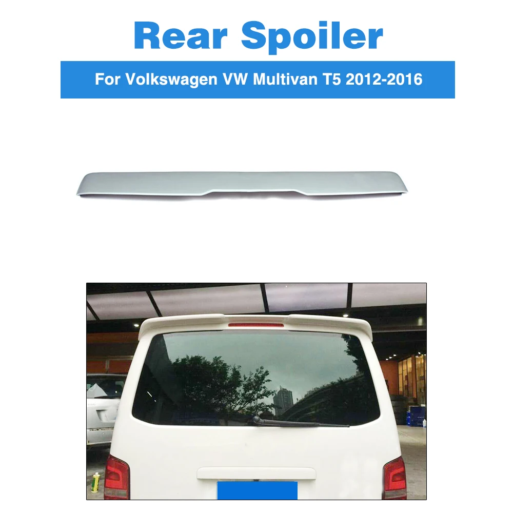 Задний спойлер на крышу, заднее окно, крыло для Volkswagen VW Multivan T5 2012- FRP, Неокрашенный Серый Стиль автомобиля