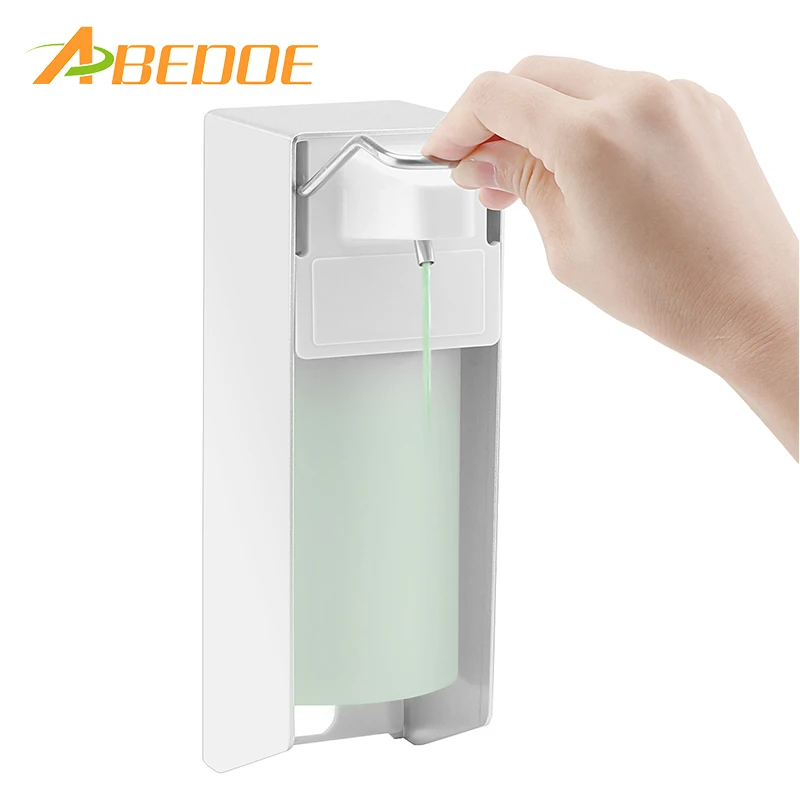 

ABEDOE 500ml Elbow Soap Dispenser Wall-Mount Soap Lotion Pump Manual Type Sope Dispenser Sanitizer Dispenser Hospital Devices