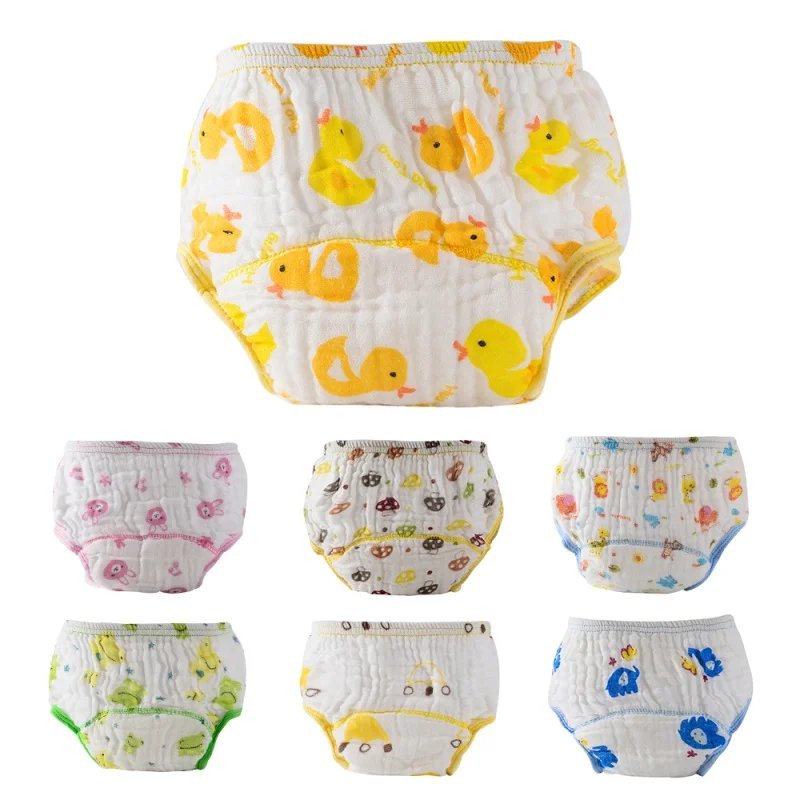 

2018 Summer Gauze Thin Breathable Bamboo Fiber Cotton Printed Reusable Nappies Cloth Diaper Cartoon Baby Diaper Pocket