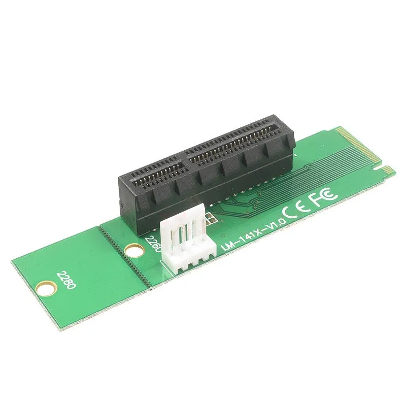 New NGFF M2 M.2 to PCI-E 4x 1x Slot Riser Card Adapter Male To Female PCIE Multiplier For BTC Miner Mining Machine