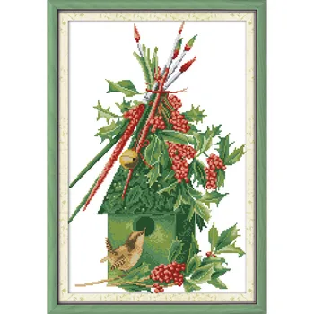 

Christmas bird 11CT 14CT DIY Counted Cross Stitch Sets For Needlework Embroidery DMC Cross Stitch Kits Embroidery Needlework Set