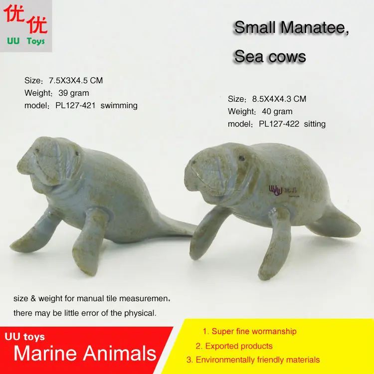 Hot Toys Bayi Manatee Laut Sapi Simulasi Model Hewan Laut Laut