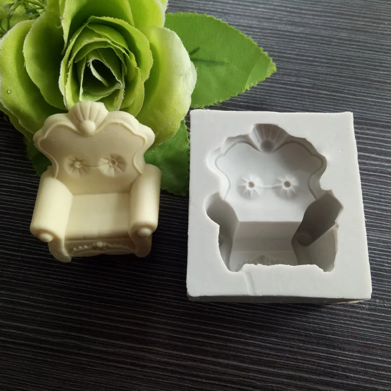 3d sofa silicone mold Cake fondant bakery resin tools