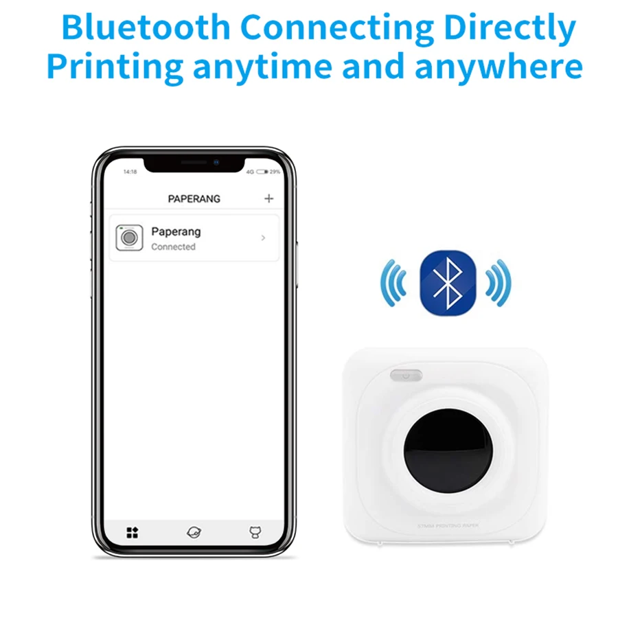 PAPERANG Мини bluetooth фото изображение и портативный термопринтер для мобильного телефона Android iOS на Рождество подарок на день рождения