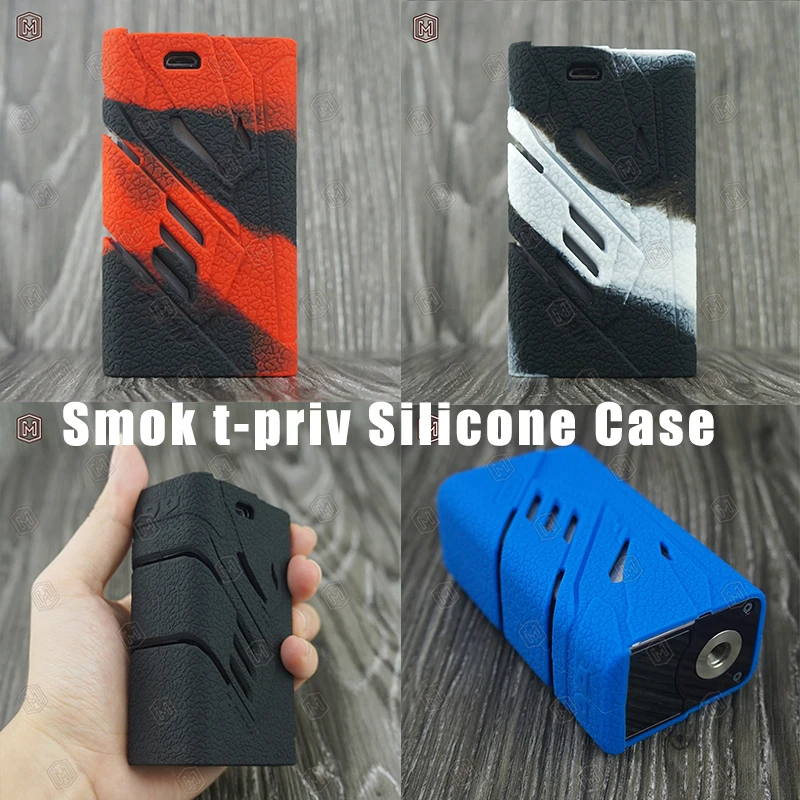 

1pc Best quality tpriv Silicone Case for Smok t-priv 220W kit 13 colors in stock t priv vapor with amazing 13 beautiful colors