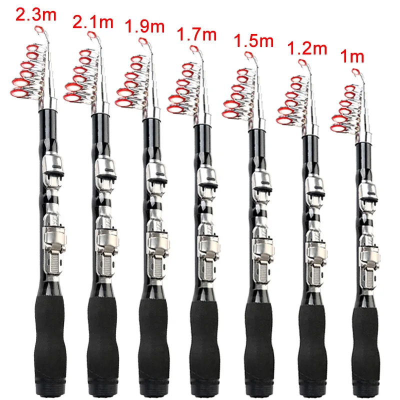 

Telescopic Fishing Rod Retractable Travel Spinning Reel Fishing Pole ALS88