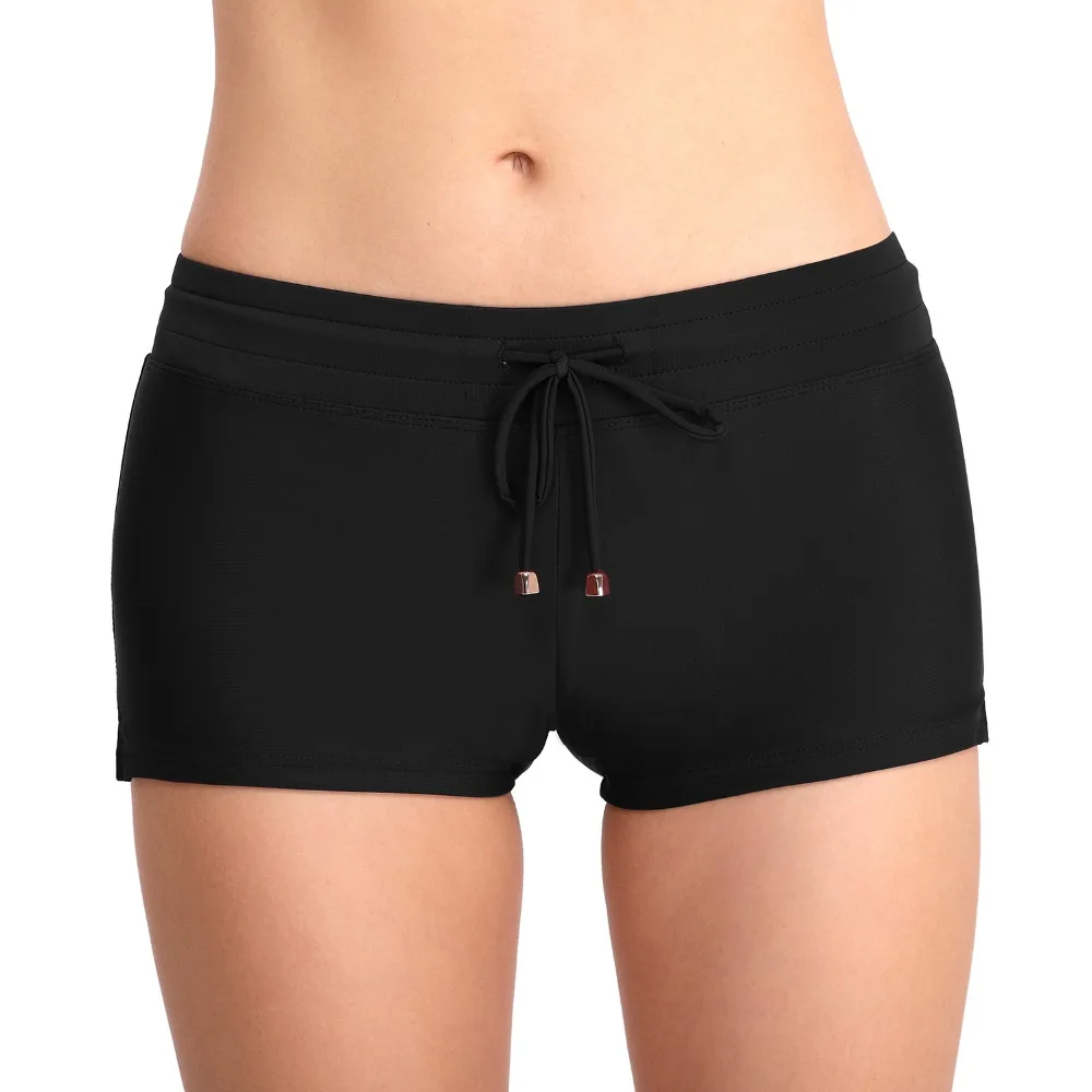 

Women's Boyleg Swim Shorts Beach Tankini Solid Girl's Swimming Shorts Trunks Safety Conservative Brief Boyshort Bikini Bottom