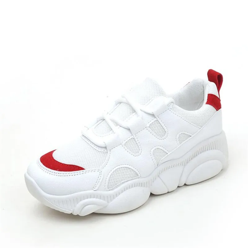 AGUTZM New Mesh Breathable Comfortable Sneakers Spring lace-up Woman Shoes Cute Bear Bottom woman casual flats chaussures Q953
