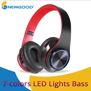 

Bluetooth Headphone Luminous Wireless Headphones Bluetooth Bass Headset With Microphone mp3 player for iphone samsung galaxy