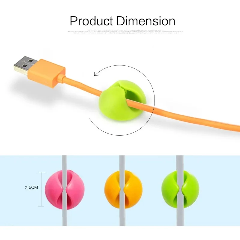 AINGSLIM, 6 шт./лот, настольный кабельный зажим, устройство для сматывания кабеля, органайзер для кабеля, держатель шнура, система управления, провод, намотка наушников