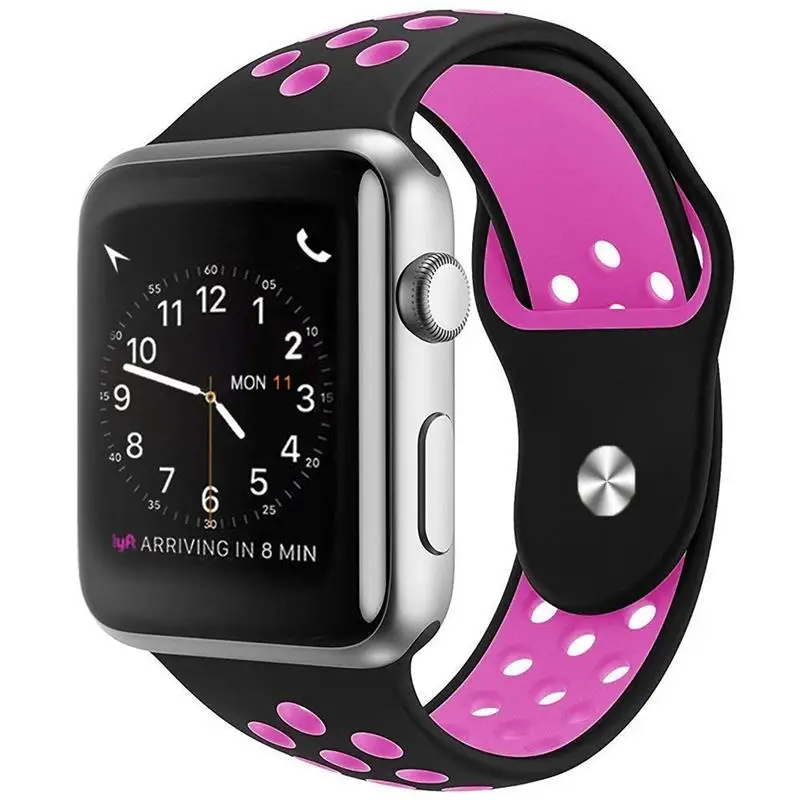 CRESTED Sport strap For Apple Watch band 4 3 42mm/44 mm iwatch band 38mm/40mm silicone correa watchband for apple watch 4 3 2 1