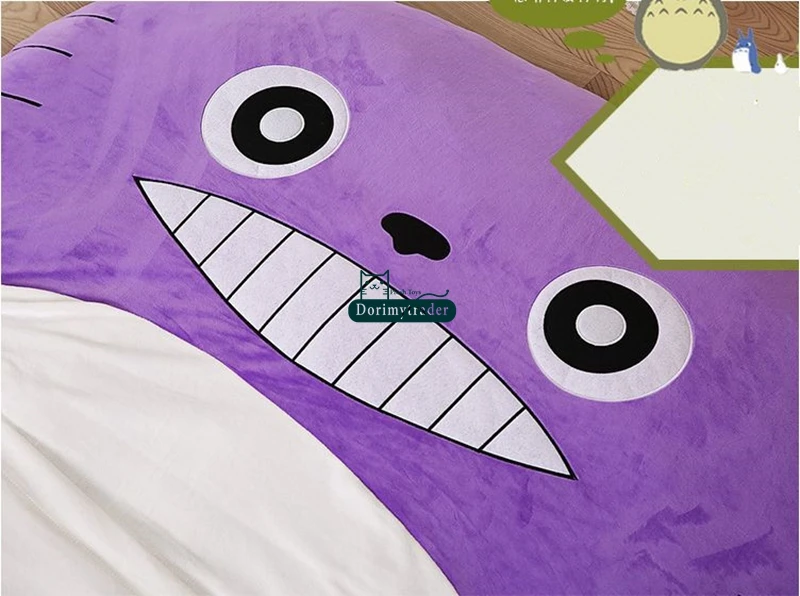 Dorimytrader 200cm x 170cm Japan Anime Totoro Sleeping Bag Plush Soft Beanbag Bed Mattress Sofa Tatami Carpet Best Gift Decoration DY60994 (1)