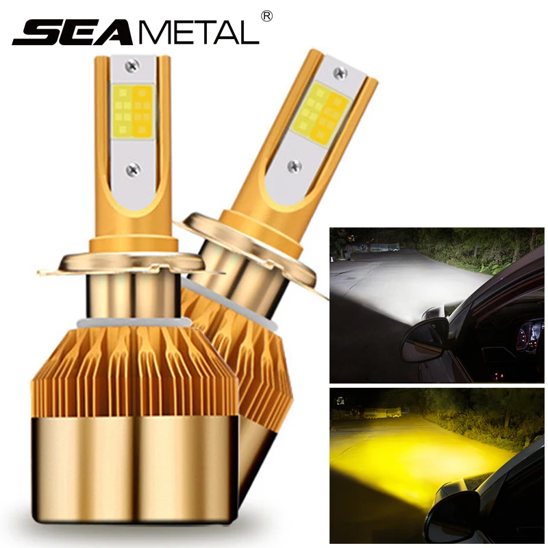 

H7 H4 H3 9005 HB4 9006 H1 H8 H9 H11 H16JP HB2 9003 LED Car Headlight Bulbs Hi-Low Beam 72W 9600Lm 6000K/3000K Auto Headlamp 12V