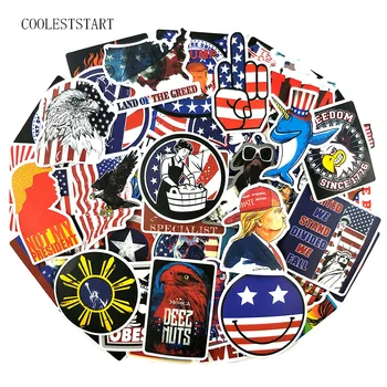 

50 Pcs/Pack USA Series Graffiti Stickers American Flag For Laptop Refrigerator Motorcycle Bicycle Suitcase Toys Sticker