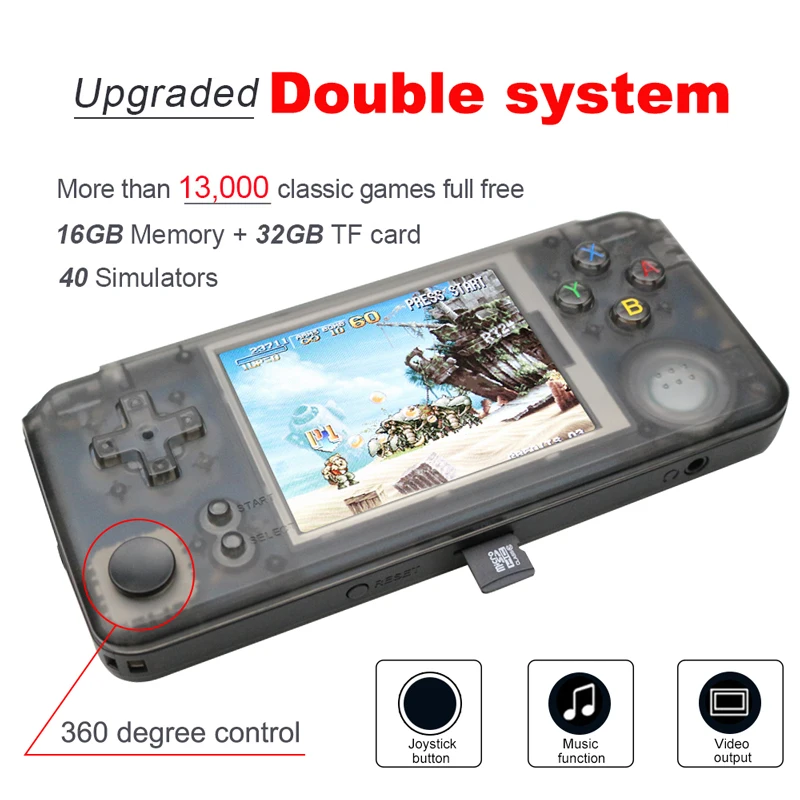  RS-97 Mini consola de videojuegos de mano clásico Retro con pantalla de 30 pulgadas con 16GB portát