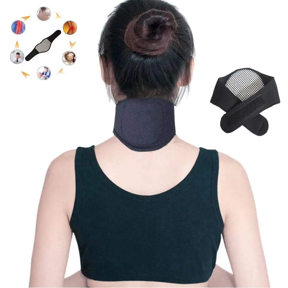 

Mounchain 1Pcs Back Neck Support Tourmaline Magnetic Therapy Health Care Neck Guard Cervical Posture Corrector Neck Massager
