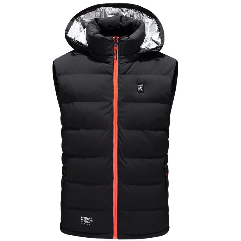 Открытый Рыбалка Лыжный Спорт Для мужчин Для женщин жилет с электроподогревом отопление жилет USB Термальность теплая одежда пуховая зимняя куртка - Цвет: Orange