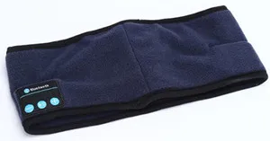 Высокотехнологичная Bluetooth для женщин и мужчин спортивная Пот повязка от пота на голову тренажерный зал Йога пробежки прослушивание музыки волосы стрейч Группа - Цвет: dark blue