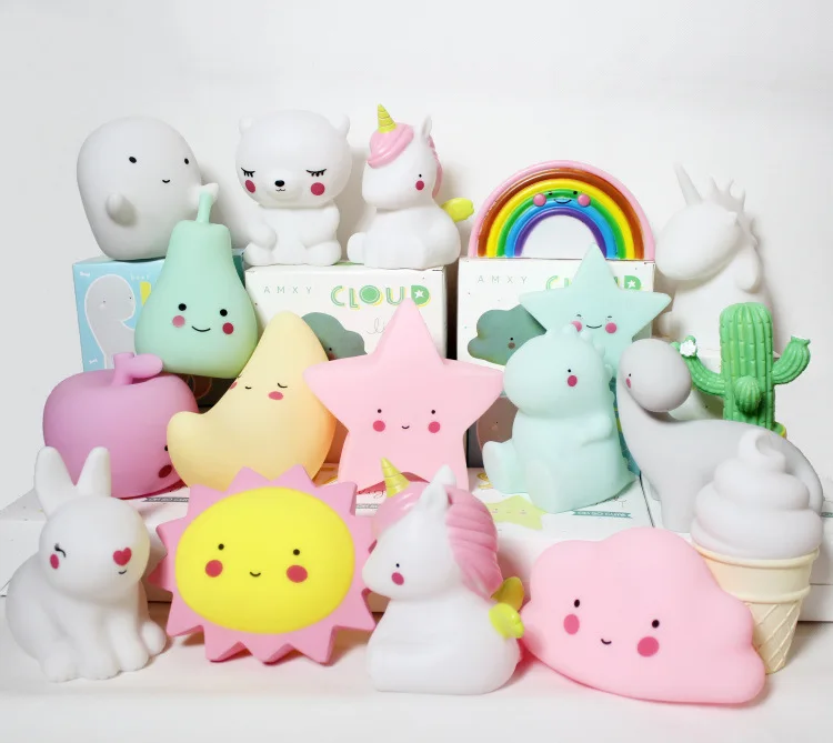 

Novelty Night lights LED Unicorn Lamp Cute Light Baby Decorations Gifts Christmas Holiday Birthday Unicorn Bedroom Decor Light