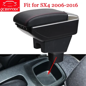 

QCBXYYXH Car Styling ABS Car Armrest Box Center Console Storage Box Holder Case Fit For Suzuki SX4 2006-2016 Auto Accessories