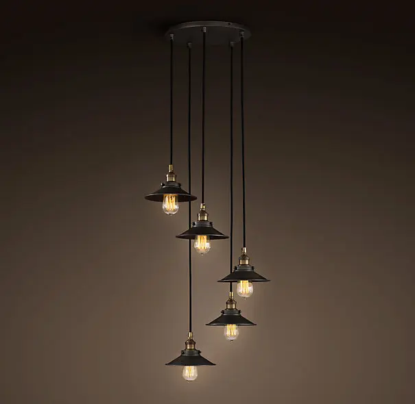 Pendant lamp of American vintage bar lamps counter lighting stair light