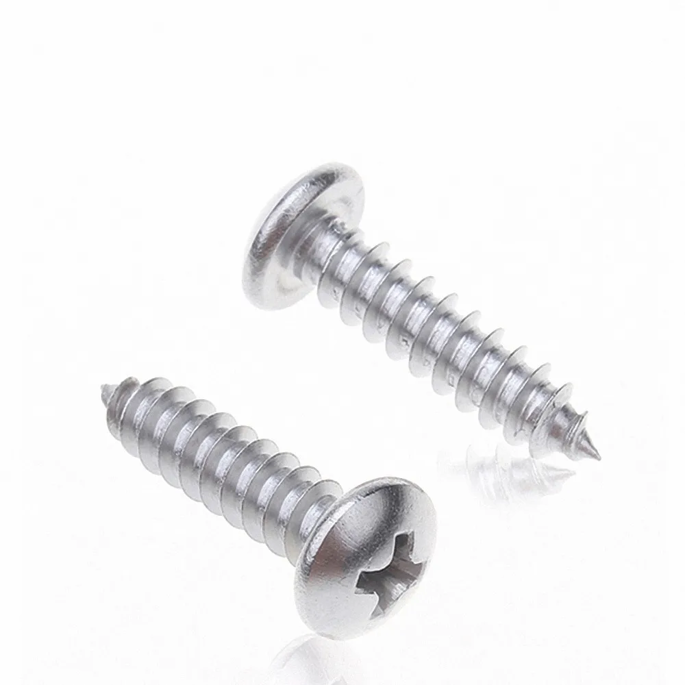 M3 M4 M5 301 Stainless Steel Round Pan Head Washer Head Self Tapping Screw 