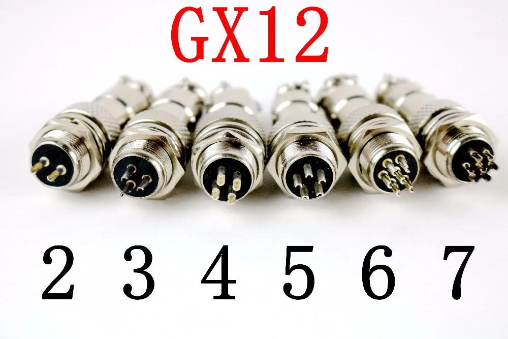 

GX12 2 3 4 5 6 7 Pin Male & Female 12mm Wire Panel Connector Aviation Plug L91 GX12 Circular Connector Socket Plug