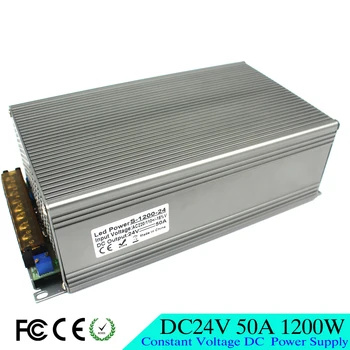 

Single Ouput 24V 50A 1200W Switching Power Supply Driver Transformers 110V 220V AC to DC24V SMPS for strip lamp Light CNC CCTV
