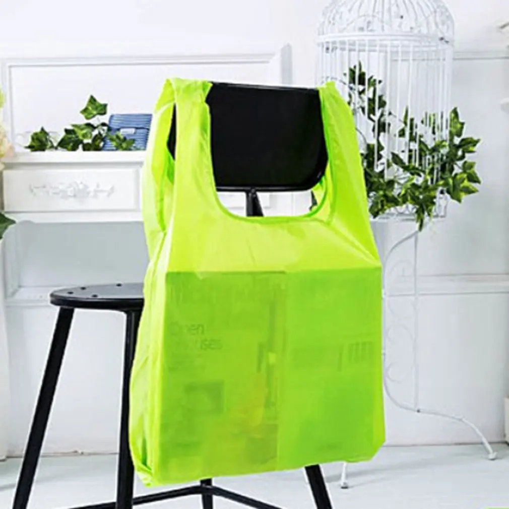 Одноцветная Складная Сумка-Оксфорд для покупок Экологичная многоразовая переносная вместительная сумка с ручкой для женщин
