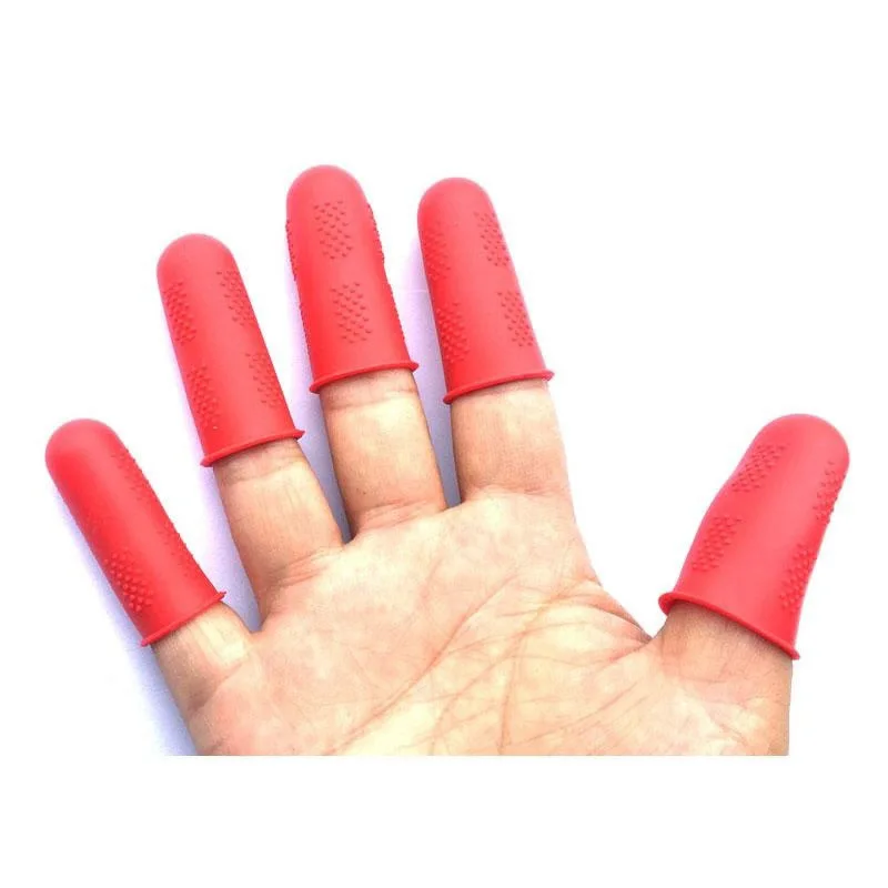 Silicone Fingers Cover Cap Fingertip Protector Anti-skid Heat Resistant for Kitchen Barbecue Household gloves XH8Z