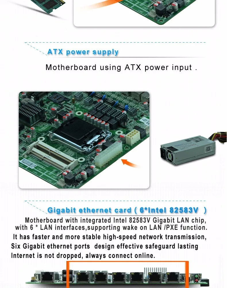 1* COM, 1* JVGA1 Промышленная материнская плата с поддержкой процессоров i3 i5/i7 Материнская плата, 6 Gigabit LAN материнская плата для маршрутизатора/брандмауэра