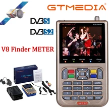 V8 Finder Meter спутниковый Finder DVB-S2/S/S2X FTA цифровой Satfinder Поддержка 13 в 18 в панель состояния блокировки 3," ЖК-дисплей