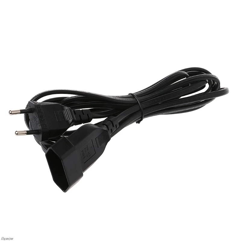 

European EU 2 Prong VDE Male to Female Power Extension Cable For PC PDU UPS 3M Damom