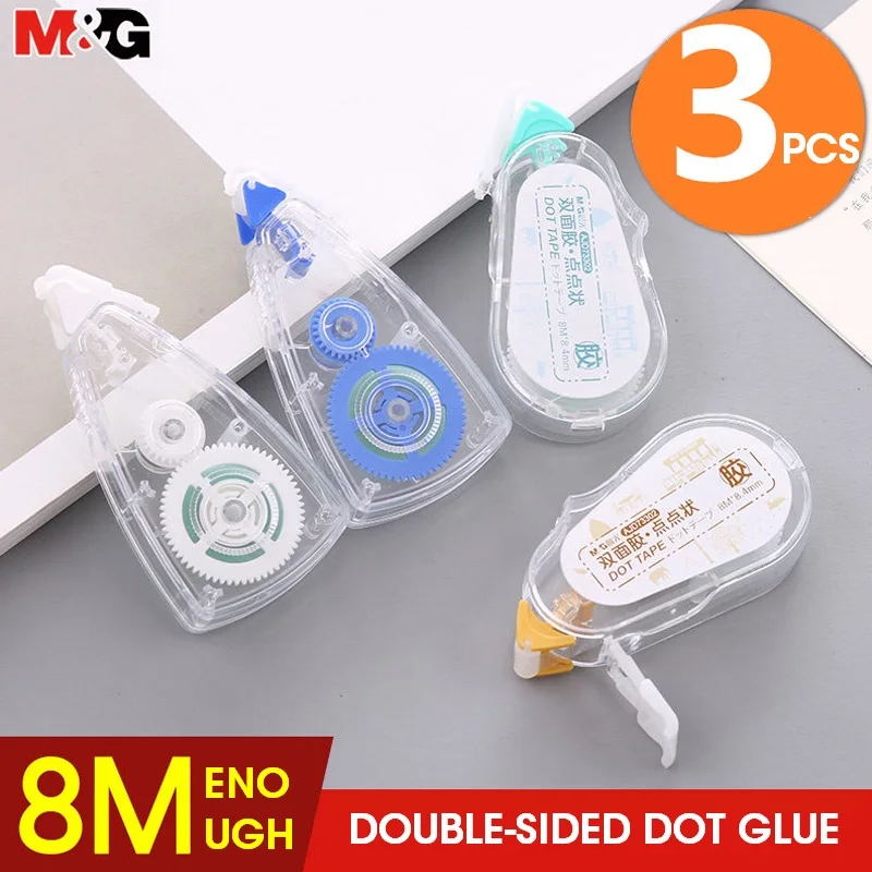 

M&G 24/48M Multi-purpose Double Sided Adhesive Dot Glue Tape Roller Dots Dotted Glue Dot Liner Petit Disposable scrapbooking