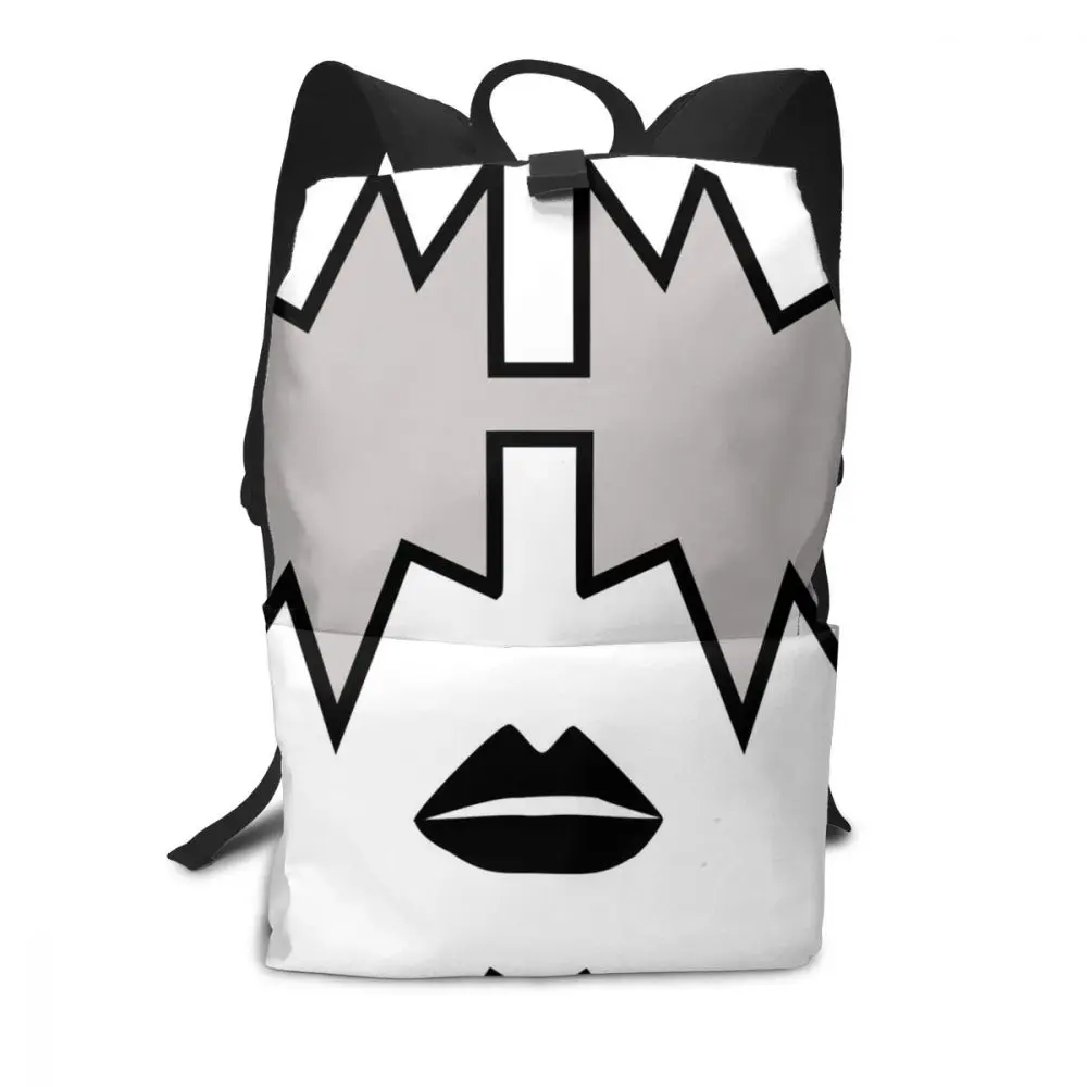 

Kiss Backpack Ace Frehley From KISS Band Spaceman Makeup Backpacks University Pattern Bag Man - Woman Multi Function Bags