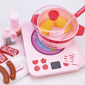 

Kitchen Toys Toddler Girls Boys Baby Kids Play House Toy Kitchen Utensils Cooking Pots Pans Food Dishes Cookware Kids Fake Food