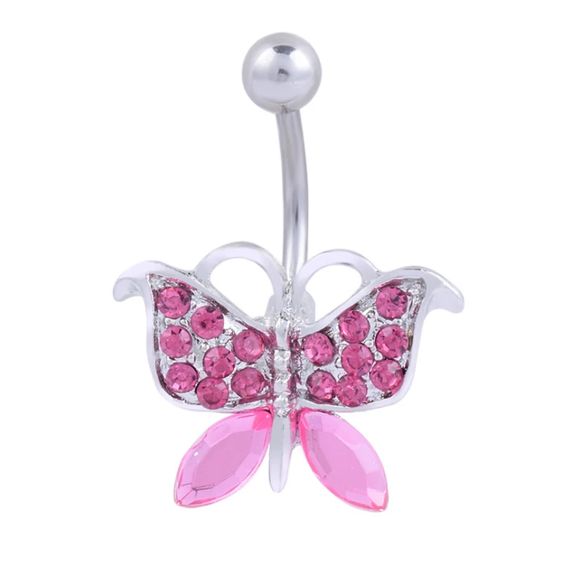 Surgical Steel Dangle Navel Rings Animal Butterfly Navel ...