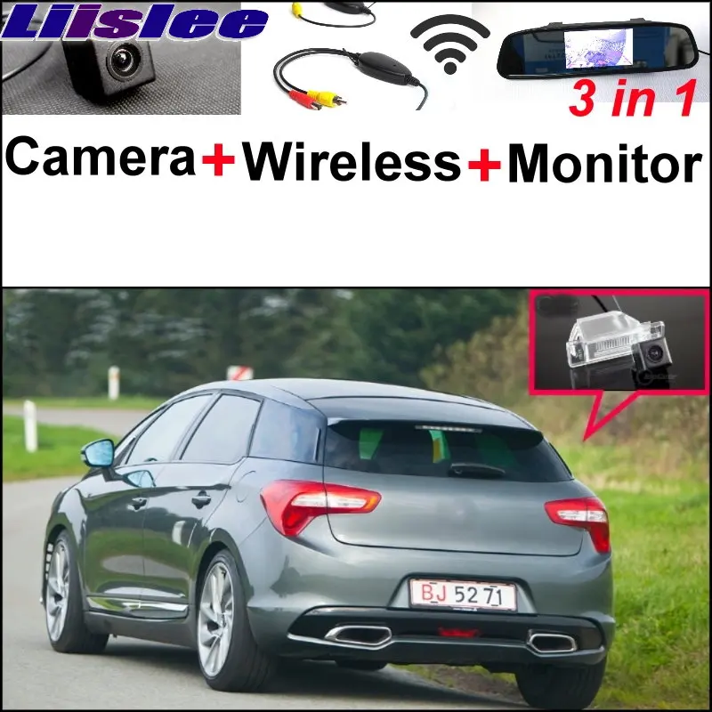 Liislee 3 in1 Special Rear View Camera + Wireless Receiver + Mirror Monitor Easy Parking System For Citroen DS5 DS 5 2011~2015