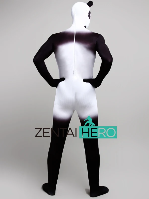 Бесплатная доставка DHL Новый Принт Милая панда лайкра спандекс животное Zentai