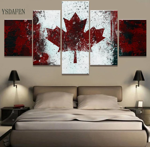 5 Stuk HD Print Canada Vlag Foto Schilderij Canvas Wall Art Foto ... 5 Stuk HD Print Canada Vlag Foto Schilderij Canvas Wall Art Foto ...