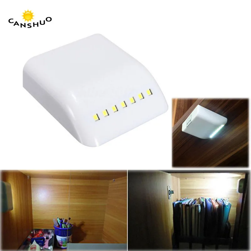 Us 1 96 30 Off Universal Led Cabinet Sensor Light For Kitchen Closet Bedroom Living Room Cupboard Wardrobe Lighting Battery Powered White Light In