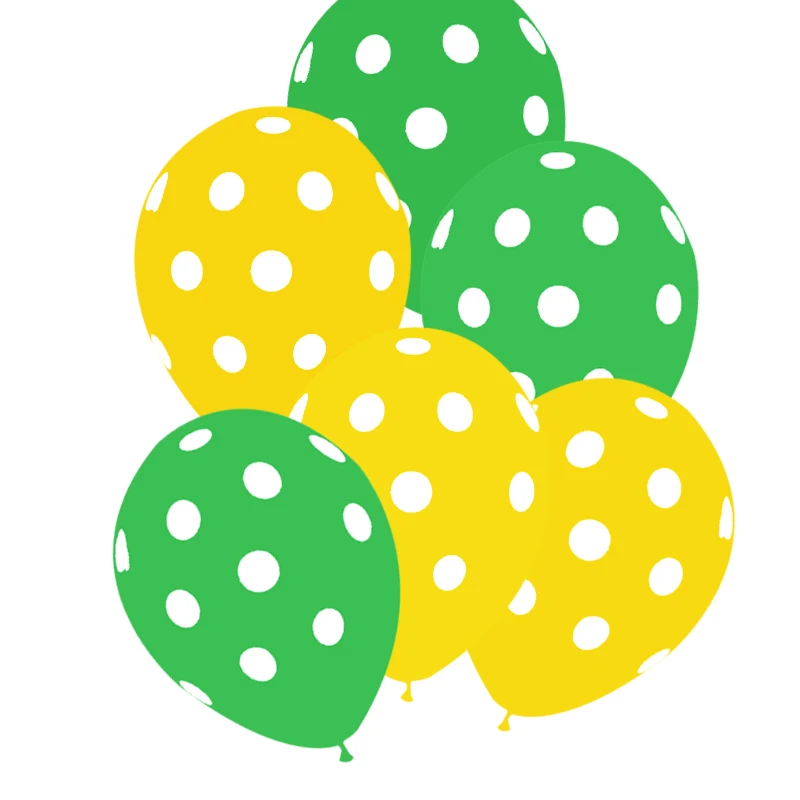 30 шт. Божья коровка шарики в горошек Детские игрушки Черный Белый Красный Свадебные День рождения воздушные шары для украшения детский душ - Цвет: Yellow Green