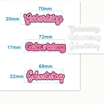 

3pcs German word Metal Cutting Dies Stencils for DIY Scrapbooking