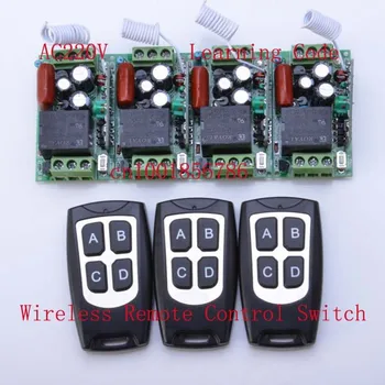 

220V 1CH 10A Wireless Remote Control Power Switch System ;4 Receivers(Mini size)+3Transmitter(Waterproof) RF For Home Smart