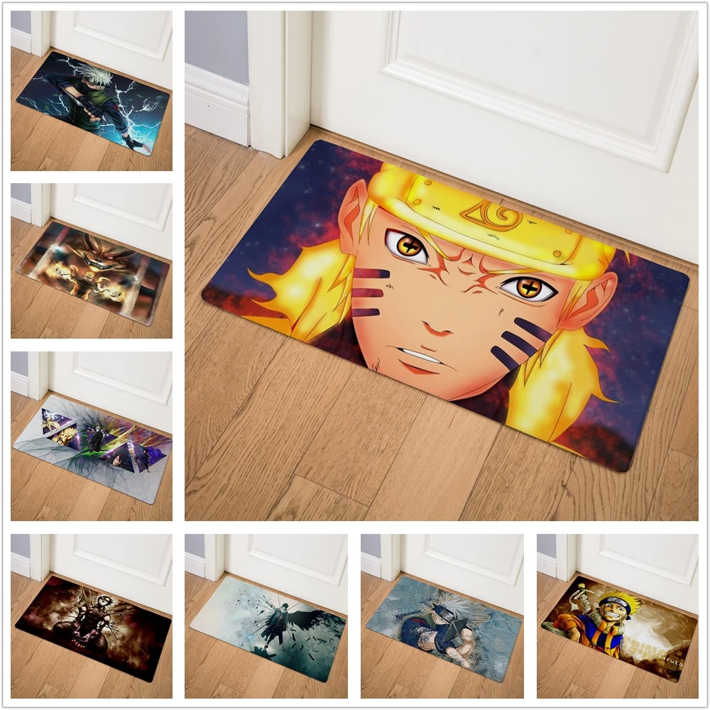 

Anime Uzumaki Naruto Print Modern Home Doormat Insole Kitchen Carpet Indoor Outdoor Welcome Bathroom Non-slip Floor Mats 46x75cm