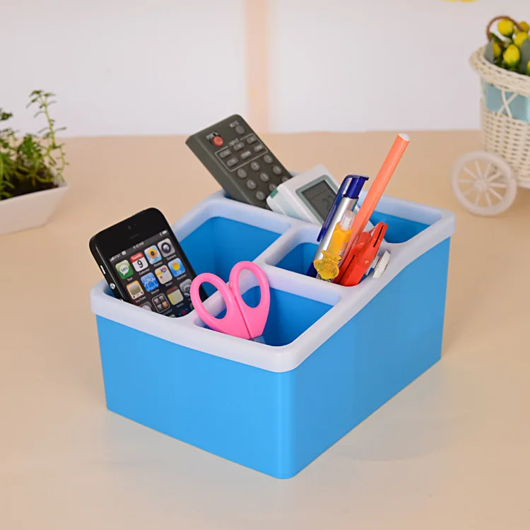 Multifunctional Plastic Remote Controller Desktop Storage Box End Table Office Desk Sundries Sorting Storage Box