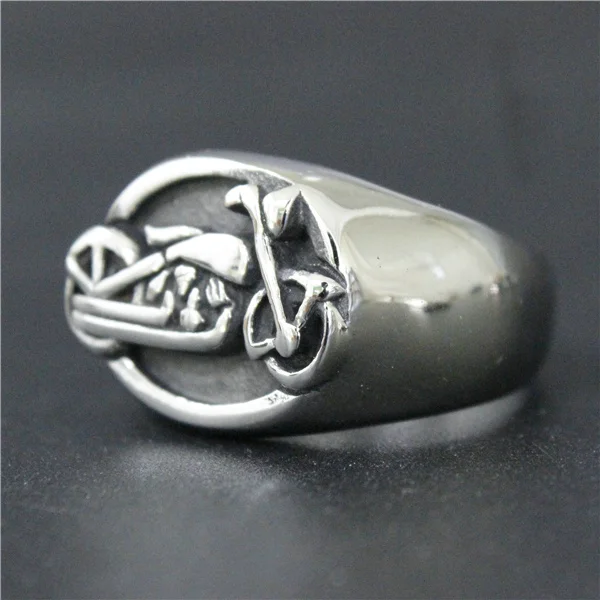 

Drop Ship Size 7~14 Fashion Cool Motorcycles Biker Ring 316L Stainless Steel Jewelry Polishing Men Women Motor Biker Ring