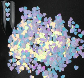 

30g/pack, Acrylic Heart Shapes Sequin, Iridescent Rainbow Shining Slice 3D Glitters Paillettes For Nail,Tatto Art,Make Up.