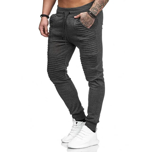 Laamei Hip Hop Men’s Trousers Male Striped Design Jogger Pants Casual Trousersmen Drawstring Pants Spring And Autumn