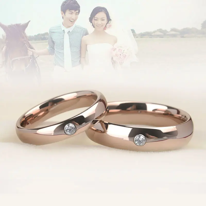 Бренд Saya, вольфрамовые кольца с розовым золотым покрытием для пары, инкрустация камнями CZ, Ширина 3,5 мм/5 мм, обручальное кольцо